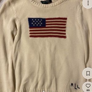 Vintage Ralph Lauren American Flag Sweater